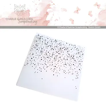 Charlie & Paulchen Prägefolder Schneefall quadratisch