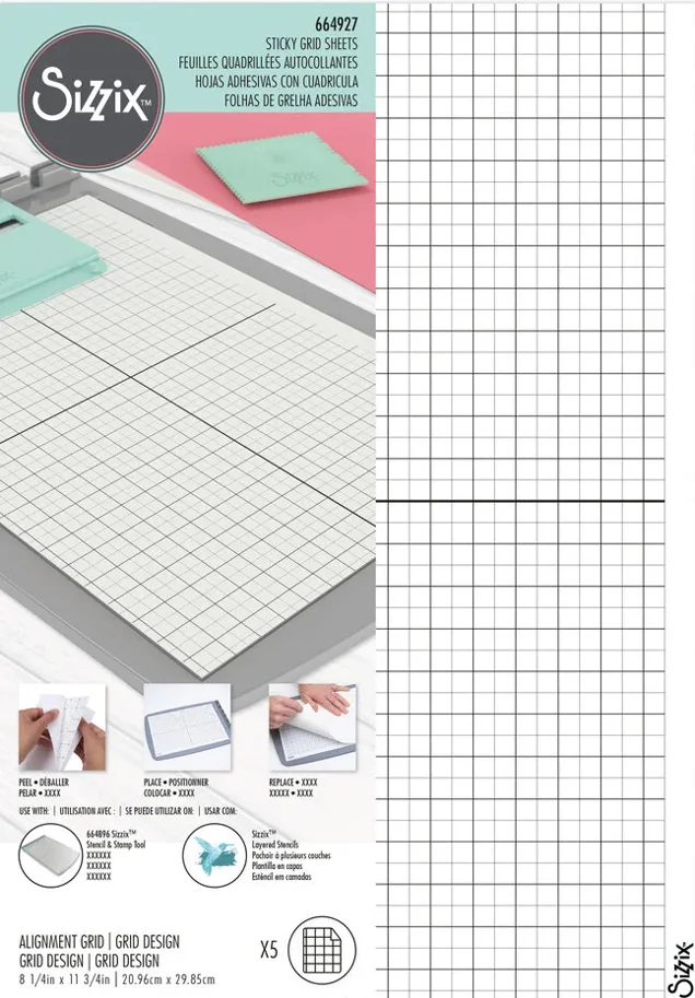 Sizzix Sticky Grid Sheets 