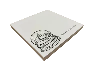 Kreativblock "leise rieselt der Schnee..." Weiss 15x15