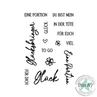 Creative-Depot Stempelset - Kartentexte - Glück