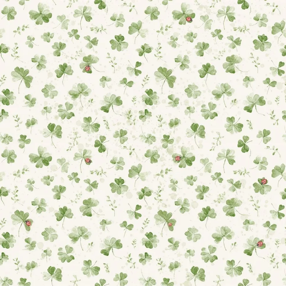 Lilly-Art Designpapier Clover and Ladybugs