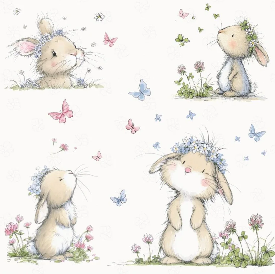 Lilly-Art Designpapier Sweet Bunny