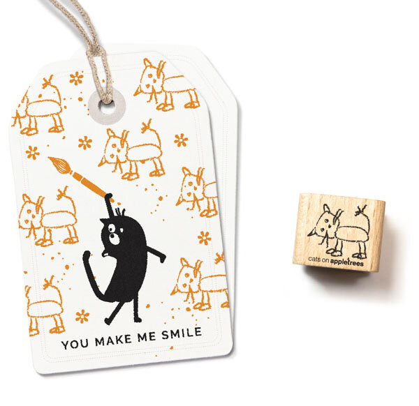 Cats on appletrees Stempel Kritzelkatze