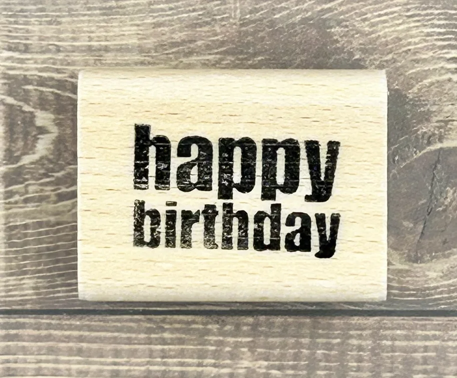 rain4flowers Stempel "happy birthday"