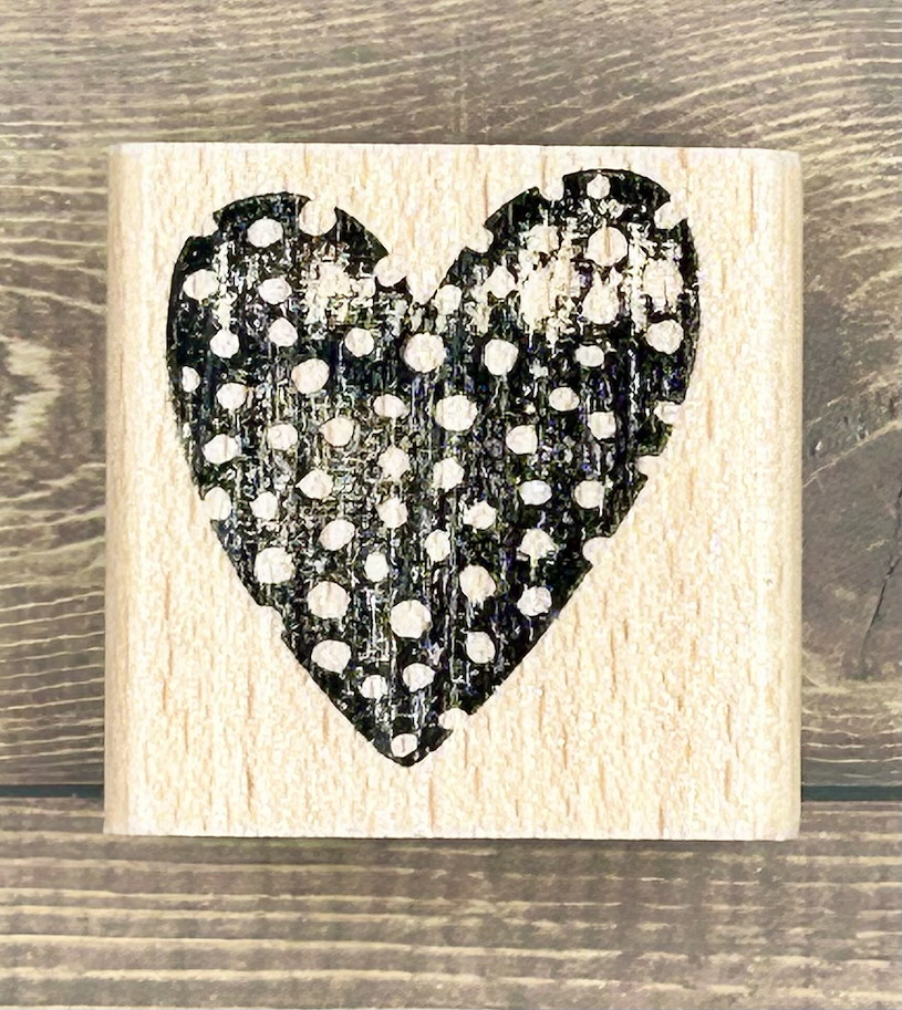 rain4flowers Stempel Herz getupft