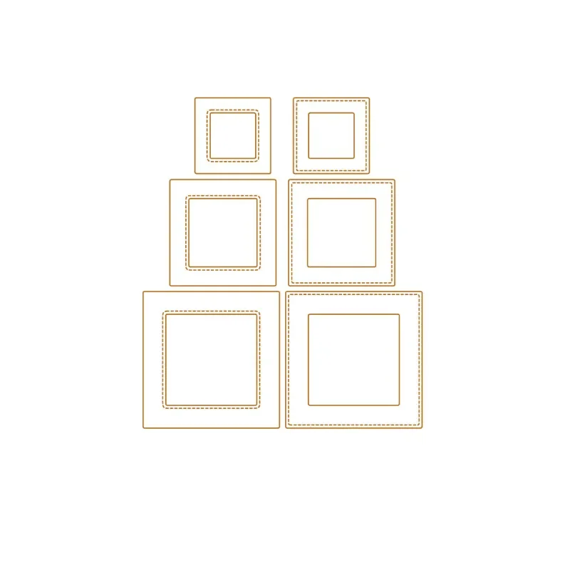 Creative-Depot Die - Quadrat - Fotorahmen - Stitched