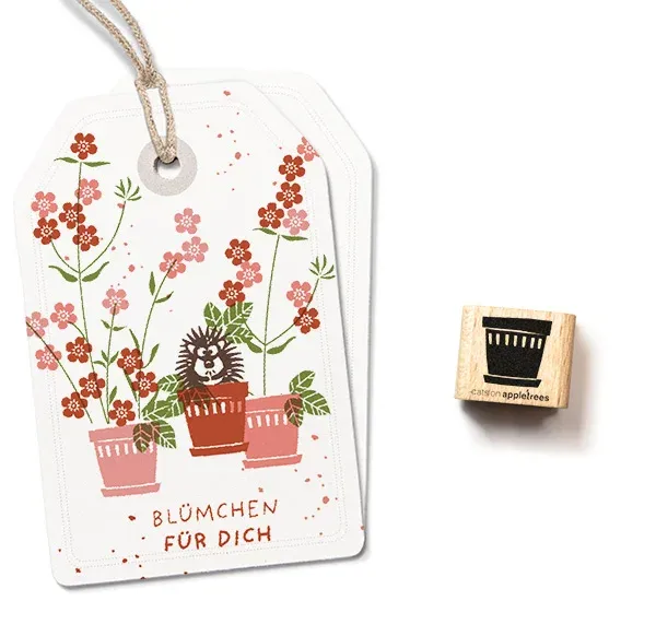 Cats on appletrees Ministempel Blumentopf 8