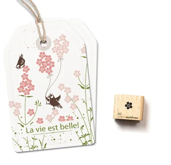Cats on appletrees Ministempel Blüte 66