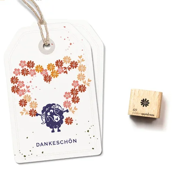 Cats on appletrees Ministempel Blüte 69