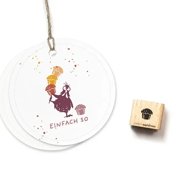 Cats on appletrees Ministempel Muffin, Cupcake