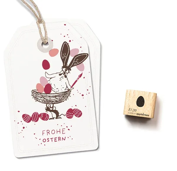 Cats on appletrees Ministempel Osterei 20