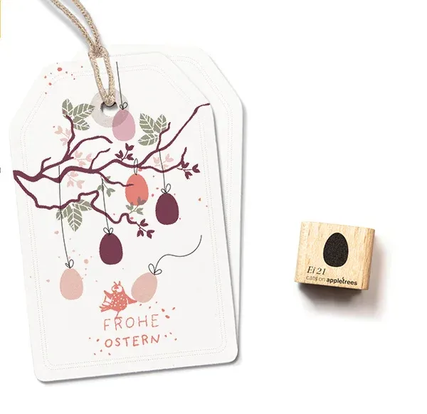 Cats on appletrees Ministempel Osterei 21