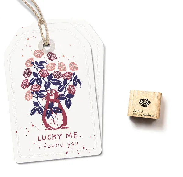 Cats on appletrees Ministempel Rose 2