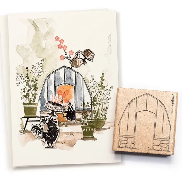 Cats on appletrees Stempel Gewächshaus