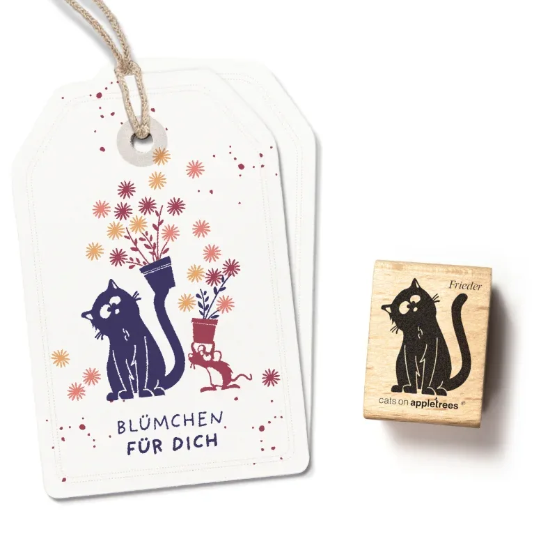 Cats on appletrees Stempel Kater Frieder