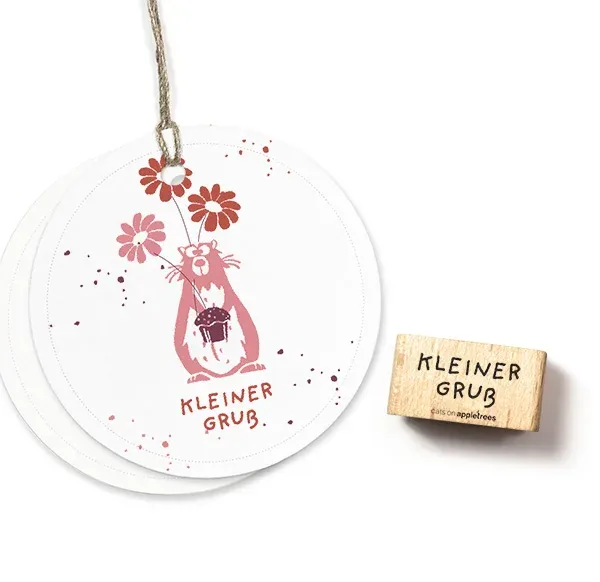 Cats on appletrees Stempel Kleiner Gruß