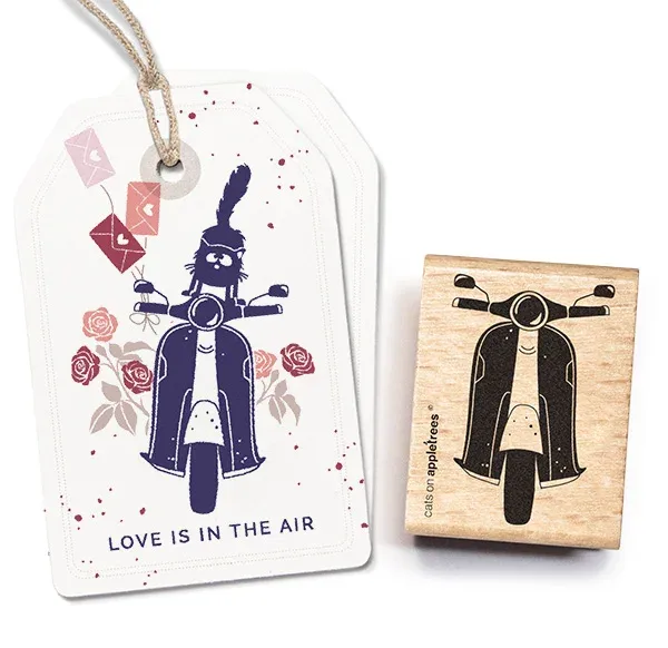 Cats on appletrees Stempel Motorroller 3