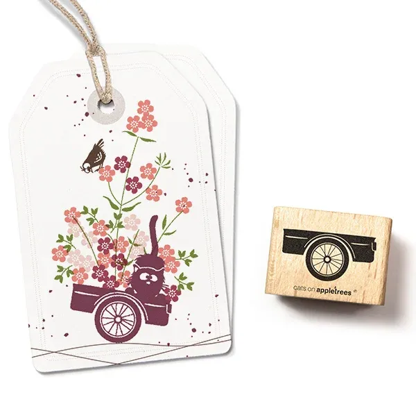 Cats on appletrees Stempel Transportanhänger, Karren