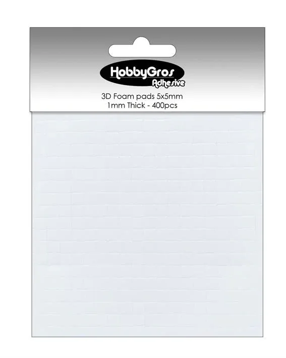 Hobby Gros 5x5mm 1mm dick-400 stück 3D Foam Pads 