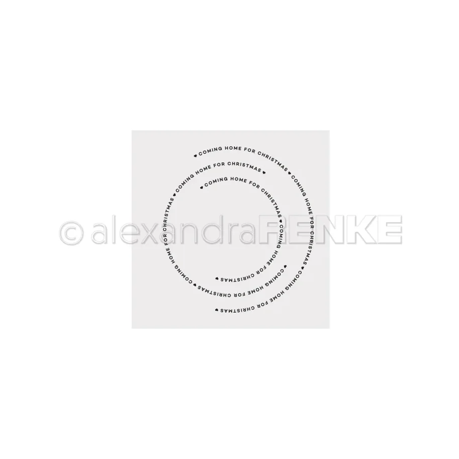 Alexandra Renke Embossing Folder 'Typo Kreis Coming home for christmas' 