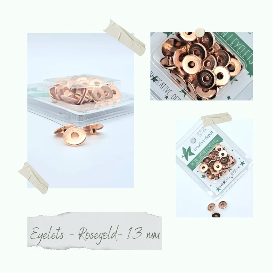 Creative-Depot Breite Eyelets - Rosegold - 13mm