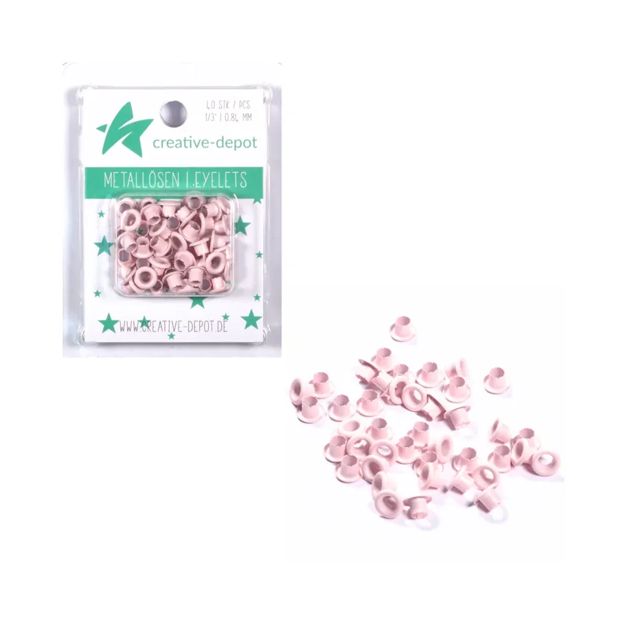 Creative-Depot Eyelets - Baby Rosa - Matt - 8 mm
