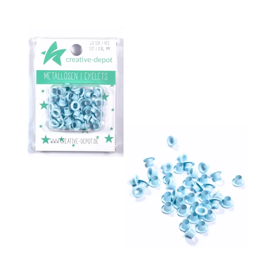 Creative-Depot Eyelets - Baby Blau - Matt - 8 mm