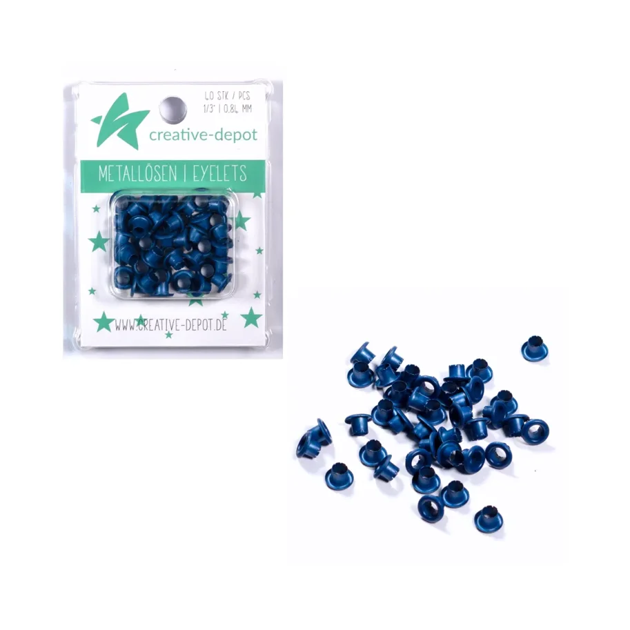 Creative-Depot Eyelets - Marineblau - Matt - 8 mm