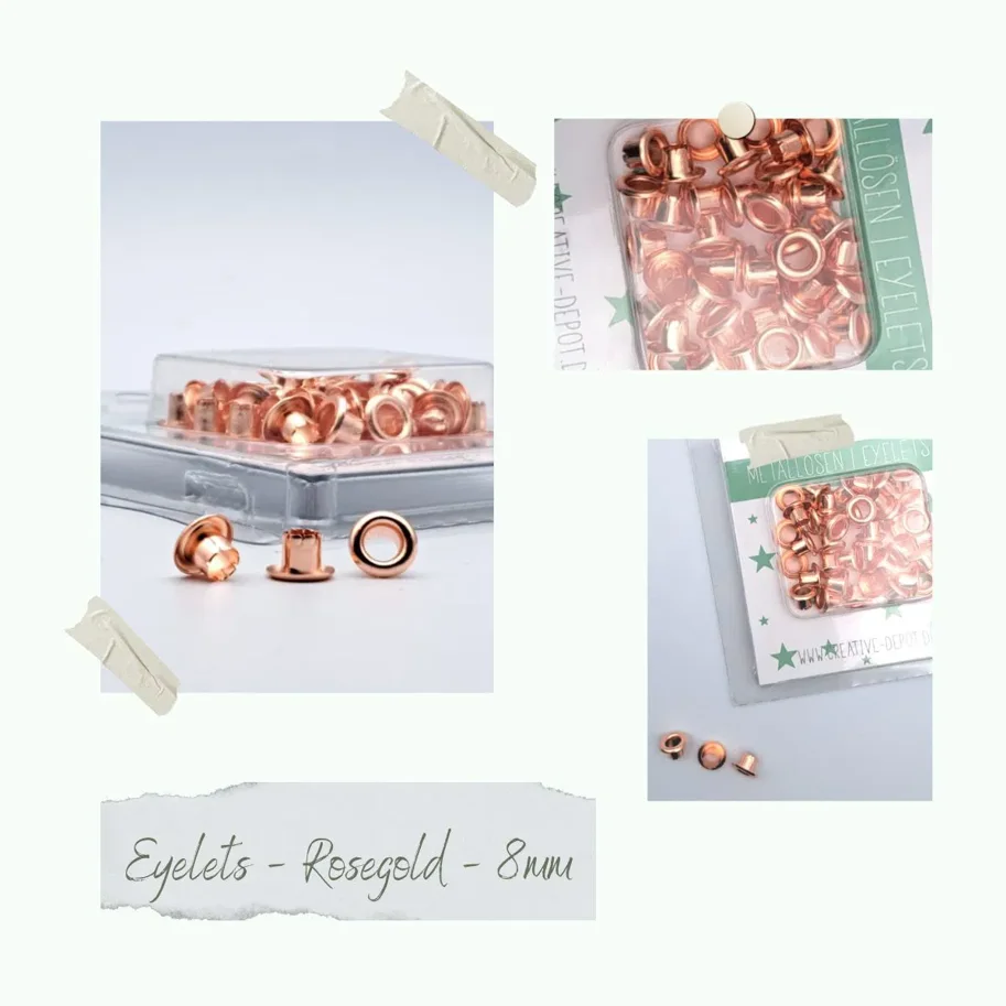 Creative-Depot Eyelets - Rosegold - 8 mm