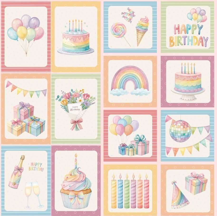 Lilly-Art Designpapier Geburtstag