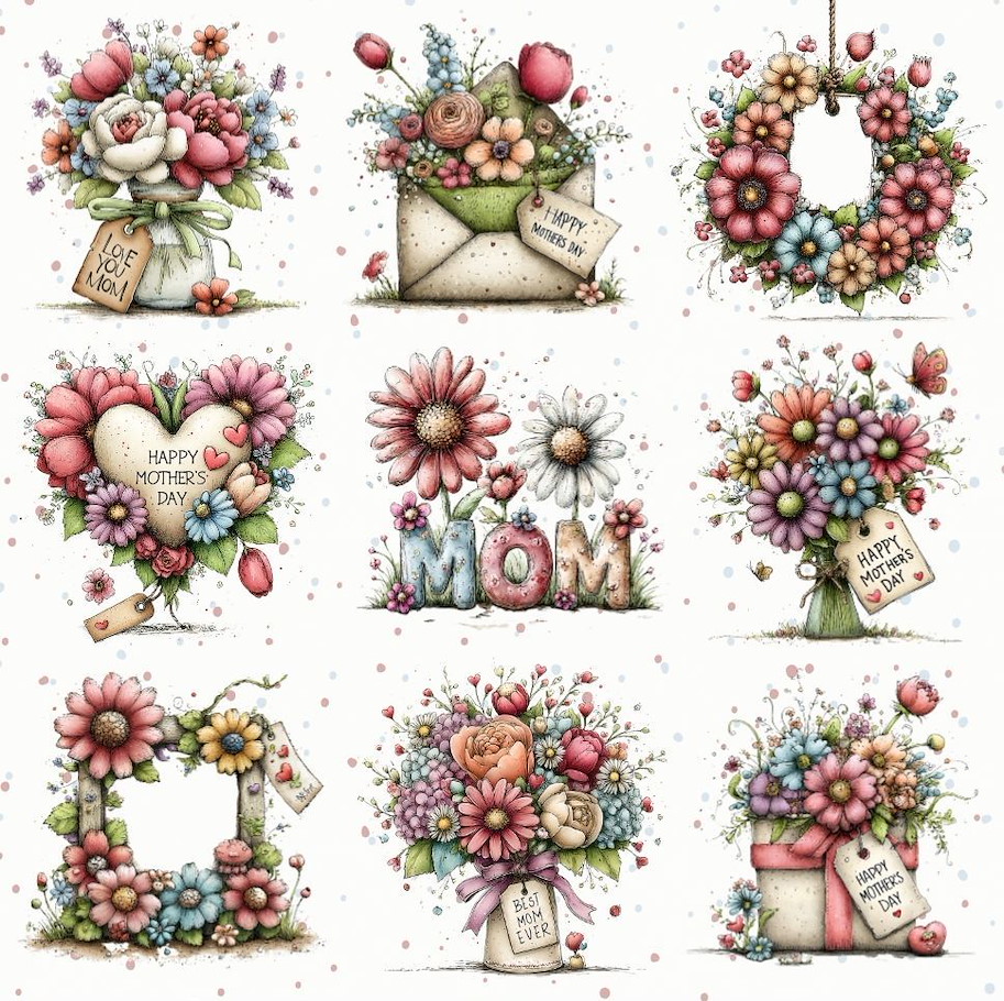 Lilly-Art Designpapier Muttertag