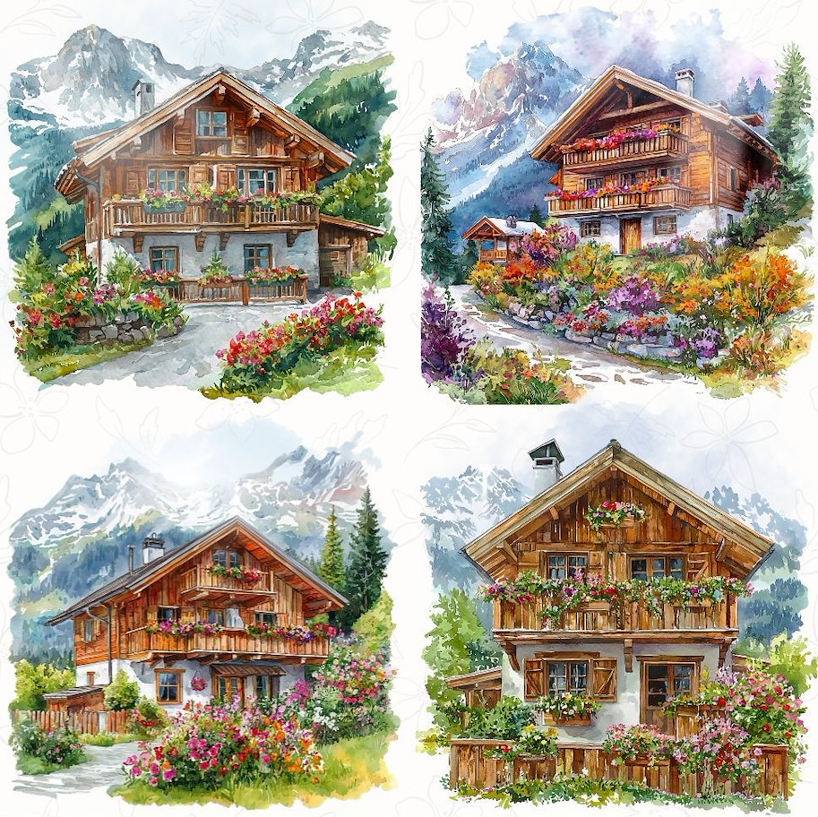 Lilly-Art Designpapier Chalet