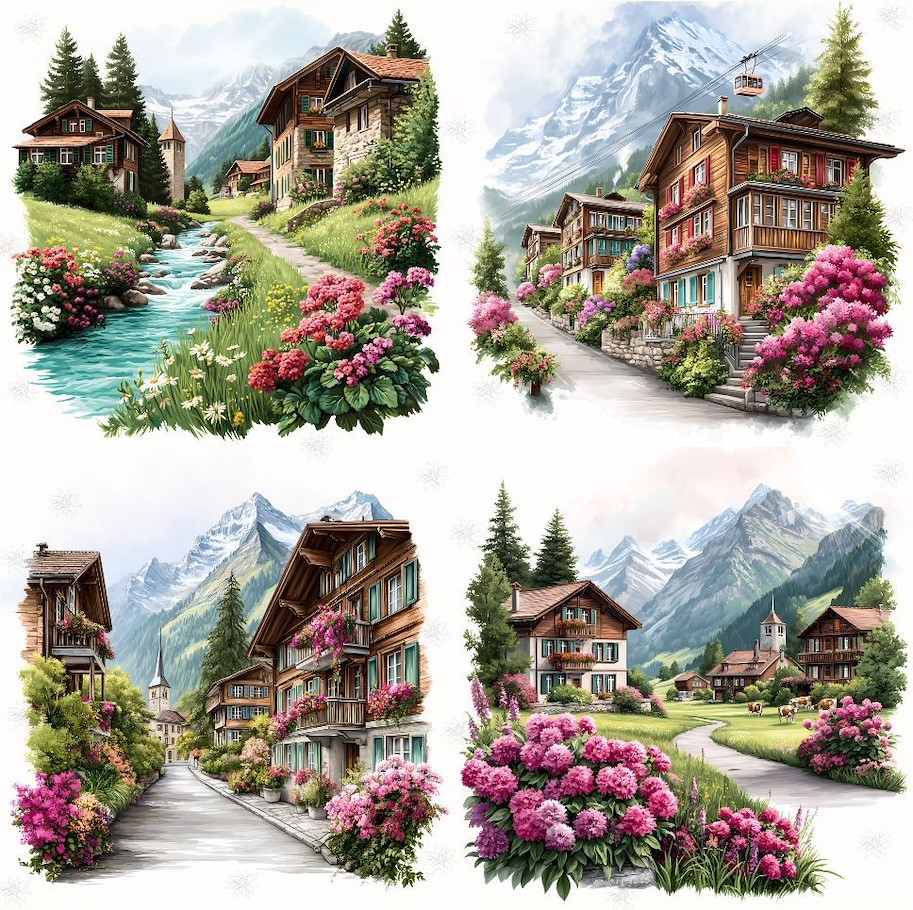 Lilly-Art Designpapier Bergdorf