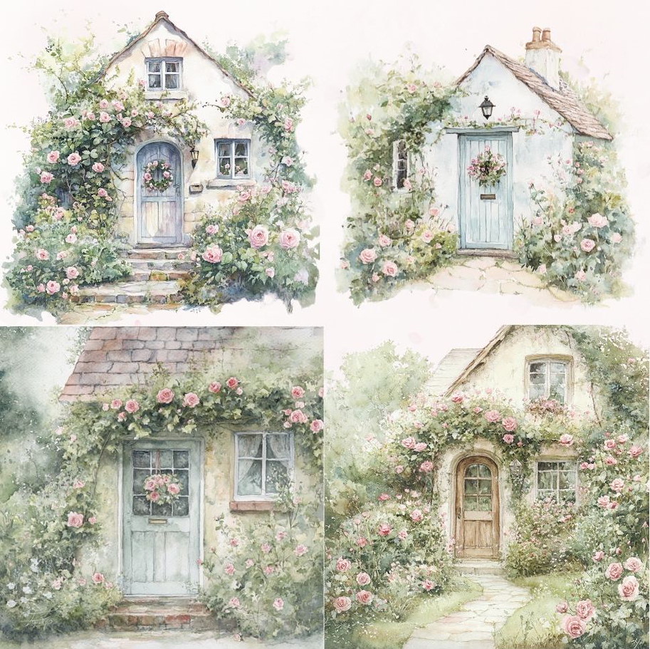 Lilly-Art Designpapier Summer Cottage