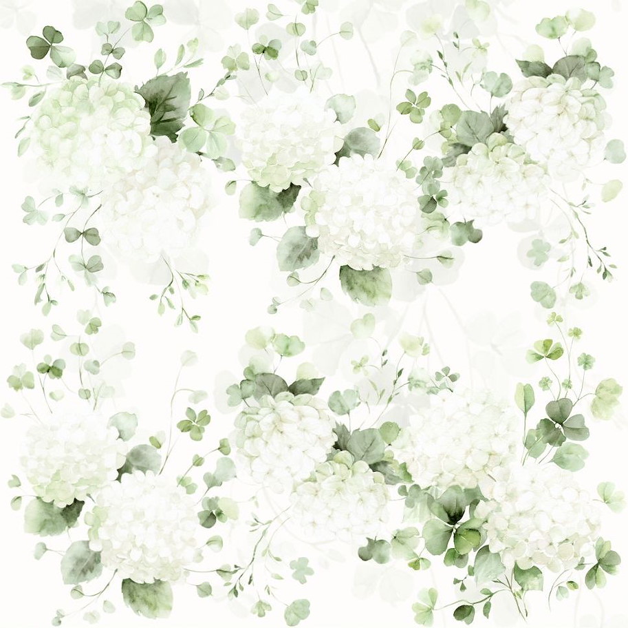 Lilly-Art Designpapier White Flowers