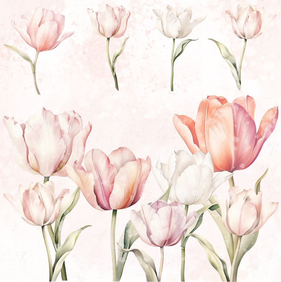 Lilly-Art Designpapier Tulip 2