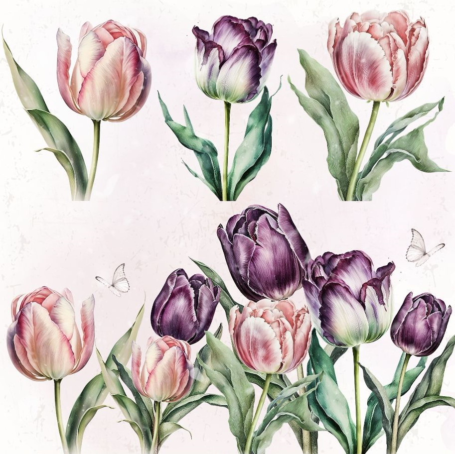 Lilly-Art Designpapier Tulip 1