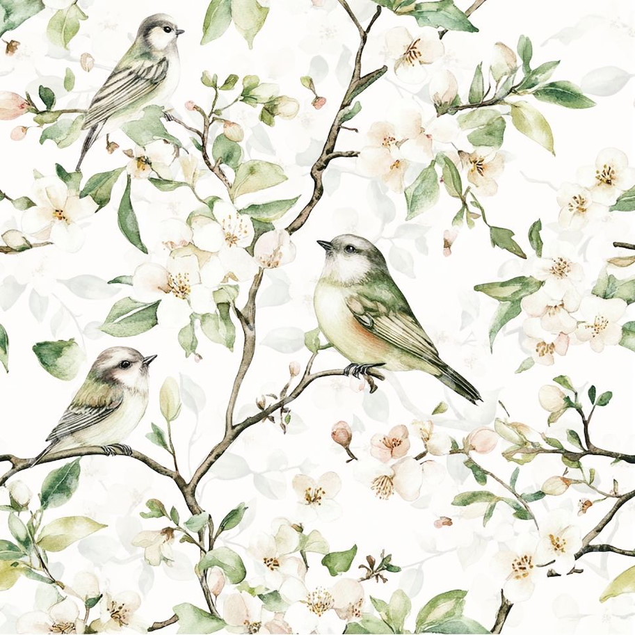 Lilly-Art Designpapier Spring Birds