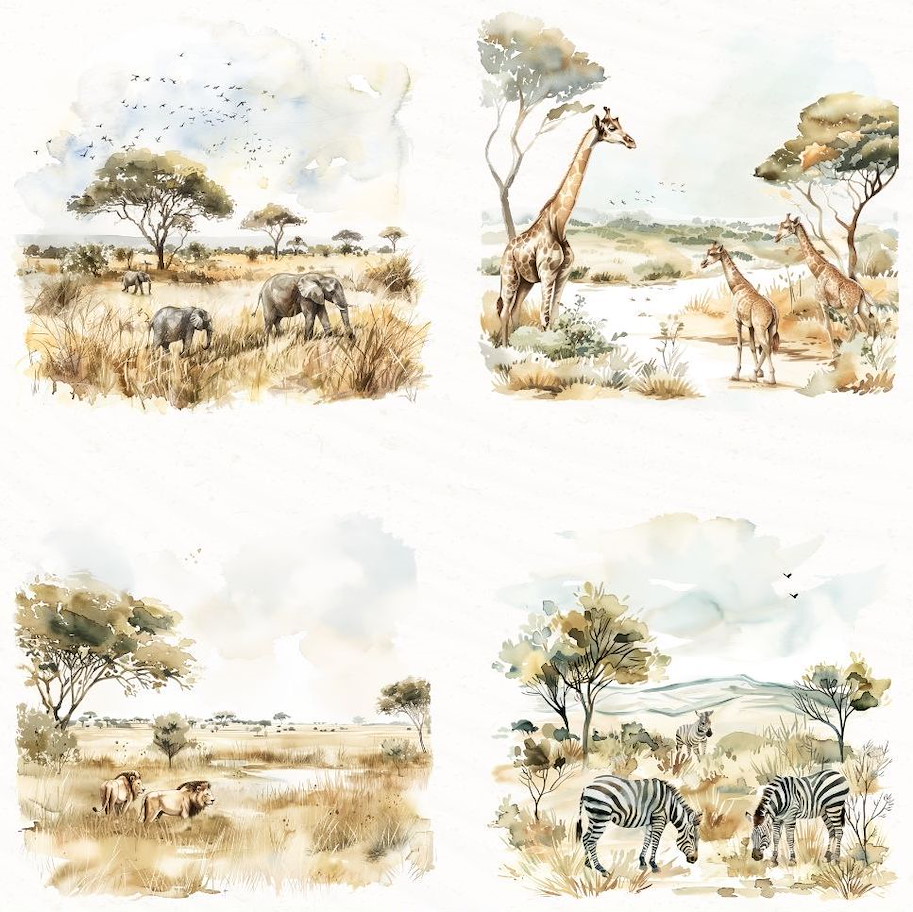 Lilly-Art Designpapier African Savannah