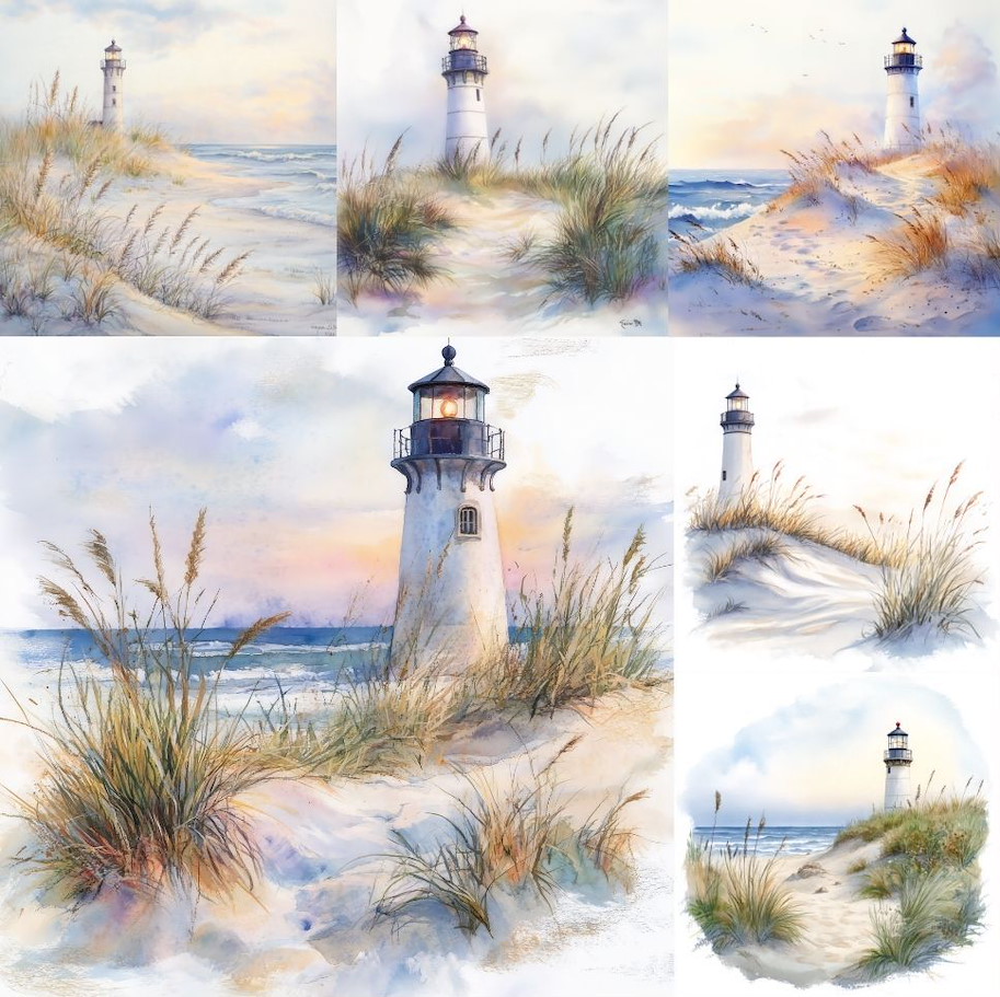 Lilly-Art Designpapier Lighthouse 2