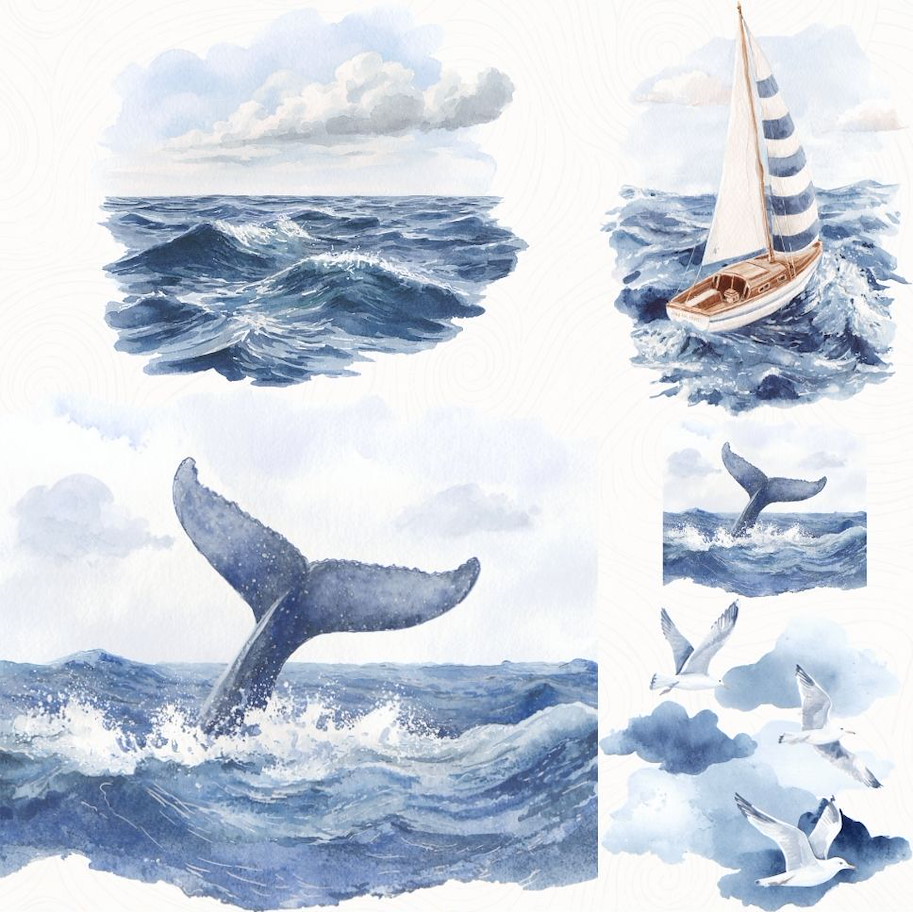 Lilly-Art Designpapier Cold Shore