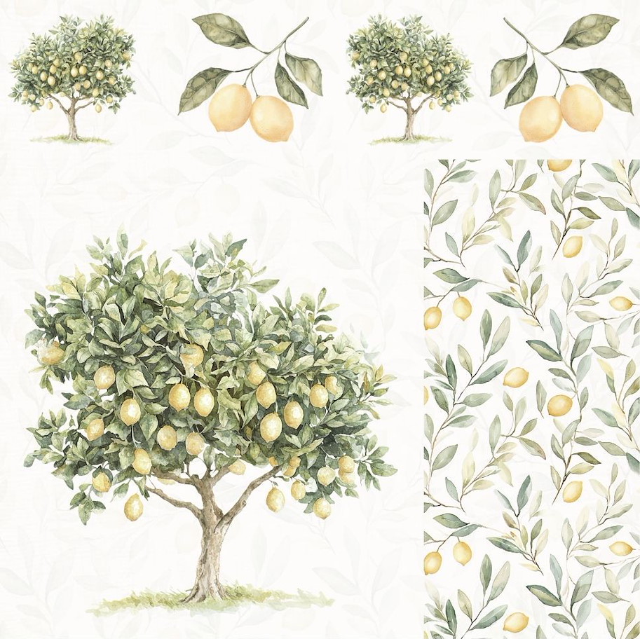 Lilly-Art Designpapier Lemon Tree