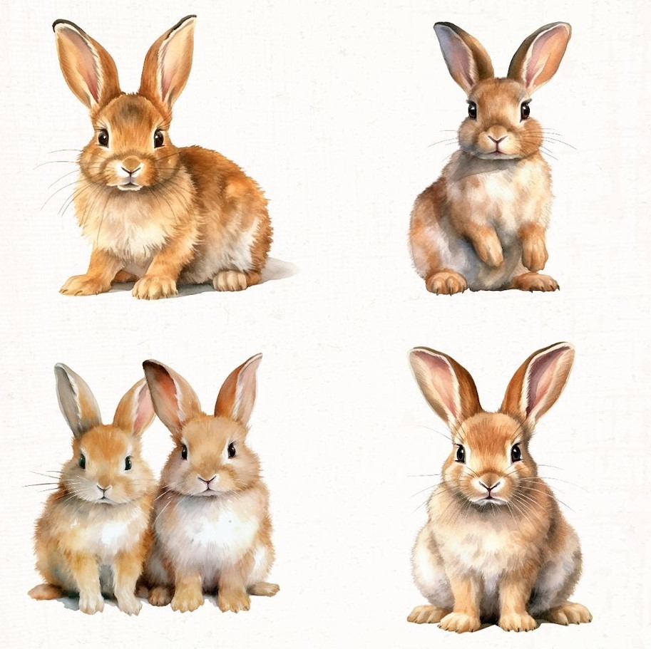 Lilly-Art Designpapier Bunnys