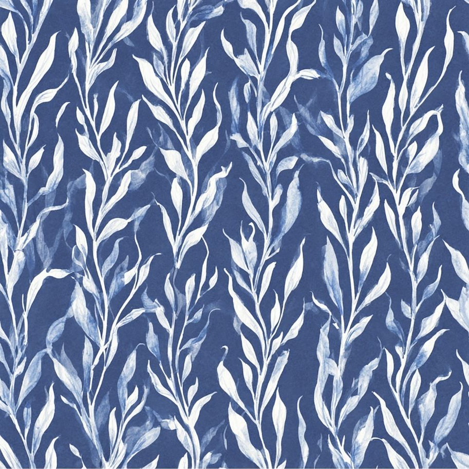 Lilly-Art Designpapier Woods Pattern Blau Maritim