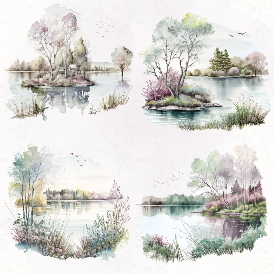 Lilly-Art Designpapier Lakeside