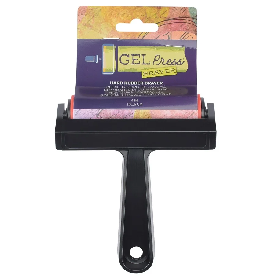 Gel Press • Inktroller aus Hartgummi Schwarz 10,16cm