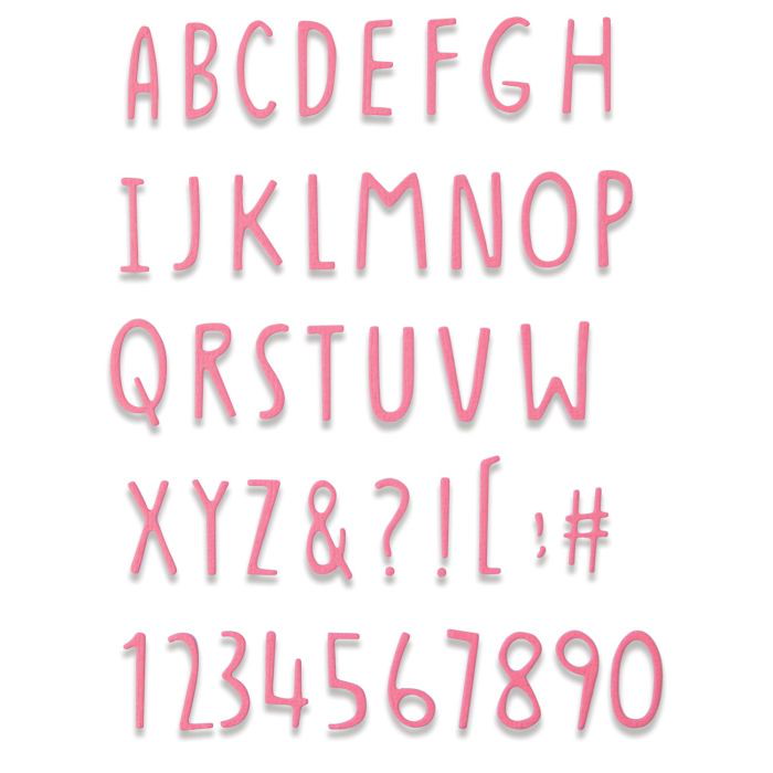 Sizzix Thinlits Stanzset - Handgezeichnetes Alphabet