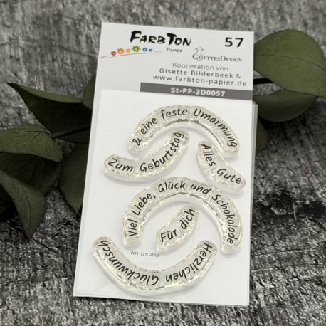Farbton Papier Stempelset für Halbkreise 57 