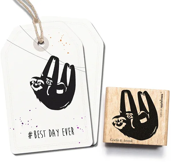 Cats on appletrees Stempel Faultiere Gisela & Anouk