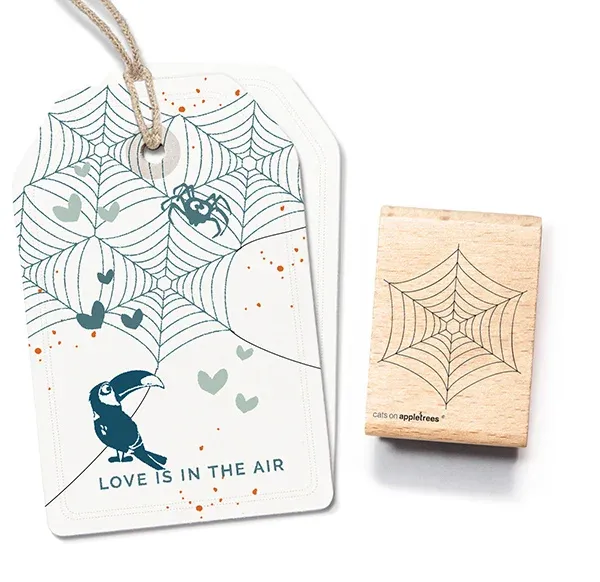 Cats on appletrees Stempel Spinnennetz